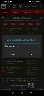 Volcanoes & Earthquakes android App screenshot 7